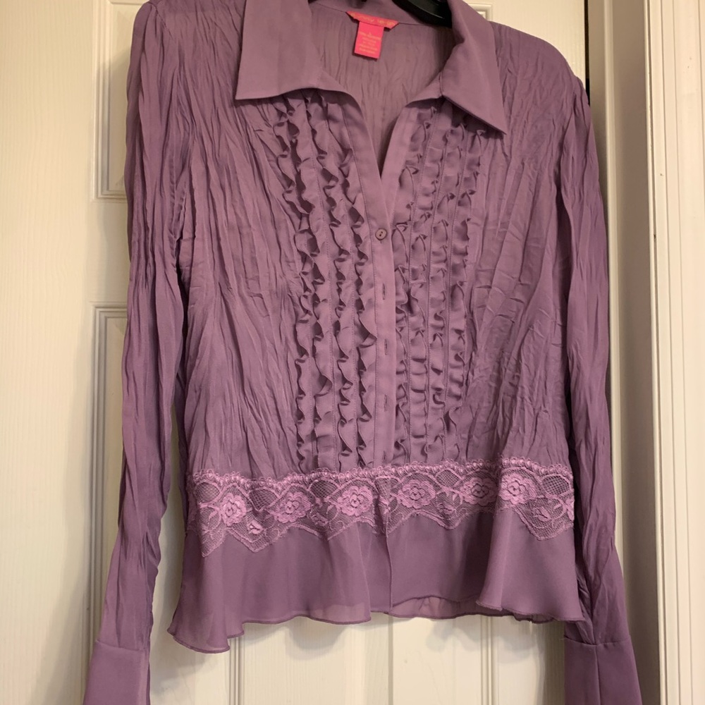 Mauve long sleeved blouse